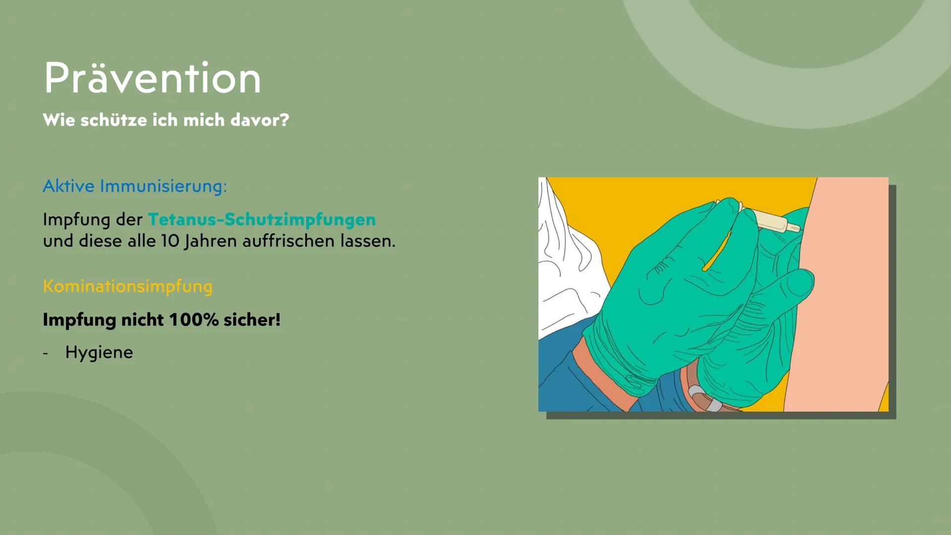 # Tetanus

Wundstarrkrampf

Präsentation von Lamia Gliederung

*   Erreger, Art des Erregers
*   Bakterien Arten
*   Übertragungswege/Anstec