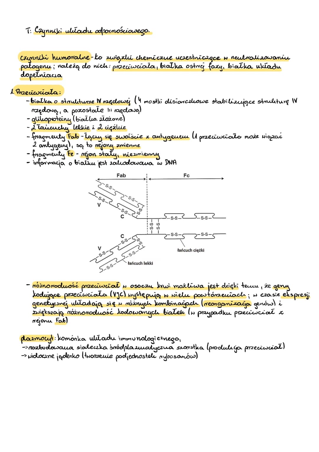 # T: Czynniki ulładu odpornościowego.

Czynniki humoralne-to zwigzlú chemiczue uczestniczące w neutralizowaniu
patogenu; należą do nich: prz