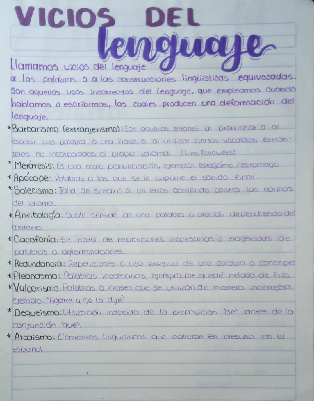 # VICIOS DEL

lenguaje

Llamamos vicios del lenguaje
a las palabras o a las construcciones lingüísticas equivocadas.
Son aquellos usos incor