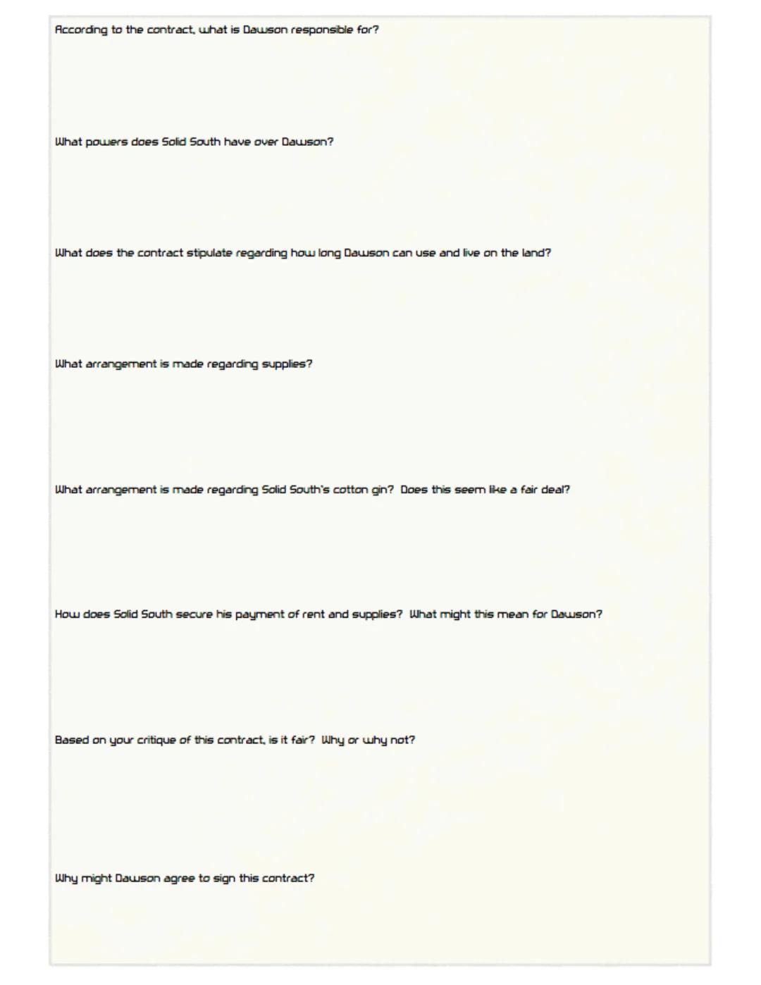 Directions: Read the copies of the 13th, 14th, and 15th amendments that have been provided. For each amendment, rewrite it in your own words