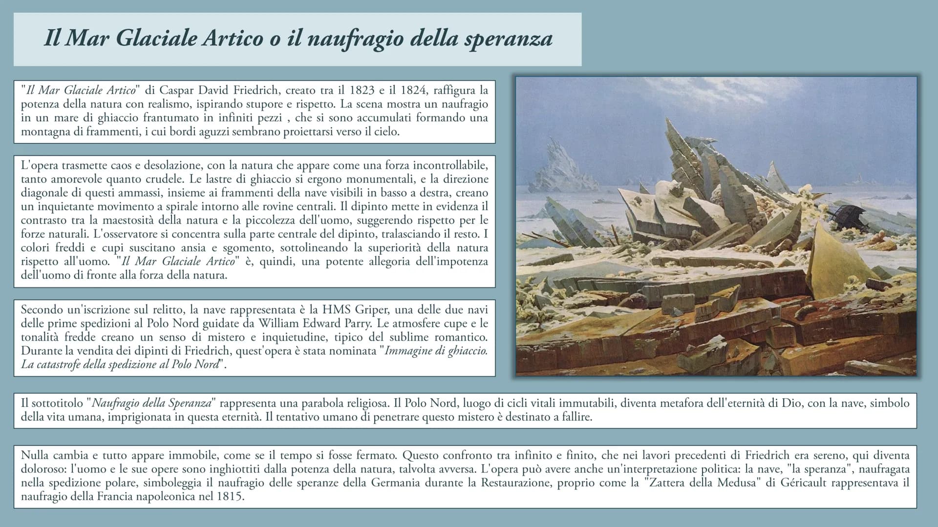 Caspar David Friedrich
«L'unica vera fonte dell'arte è il nostro cuore»

Caspar David Friedrich nasce il 5 settembre 1774 a Greifswald, una
