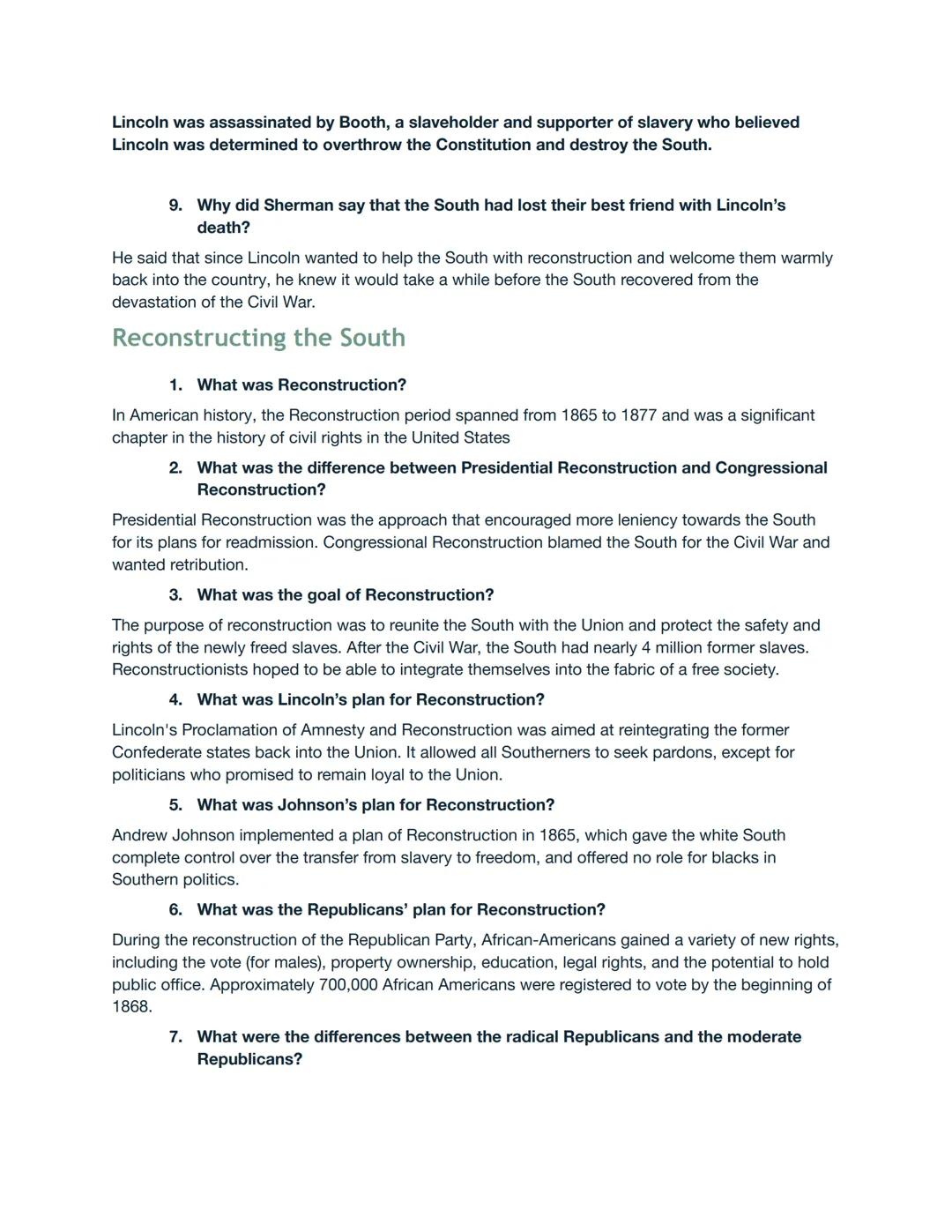 # US History (A) Civil War Era Study Guide

Slavery in America

1. What were the conditions that enabled slavery to take root in America?

D