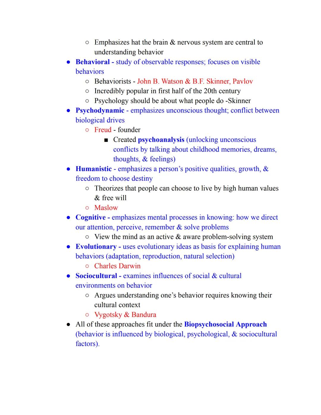 Key
Definitions
People

Ch. 1: The Science of Psychology

Defining Psychology & Exploring Its Roots

• Psychology - the scientific study of 