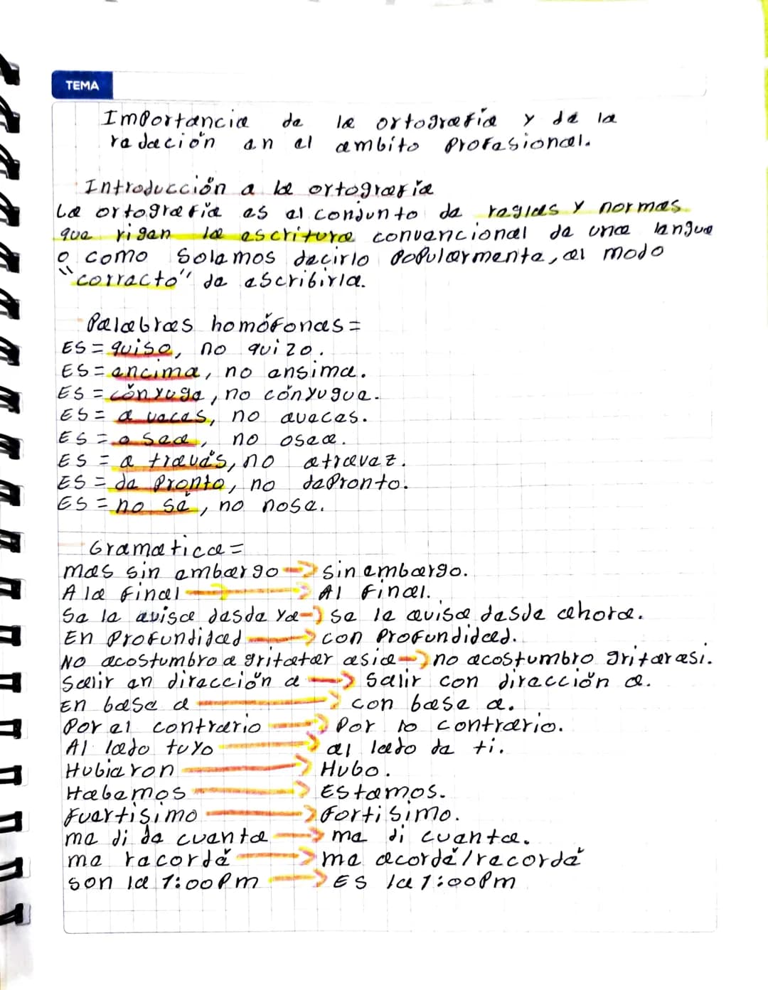 TEMA

Importancia de la ortografia y de la
radación an al ambito profesional.

Introducción a be ortografia
La ortografia as al conjunto da 