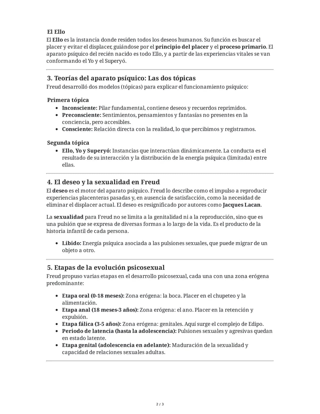 Resumen de los conceptos psicoanalíticos freudianos
1. Complejo de Edipo
El complejo de Edipo es un concepto central en la teoría psicoanalí