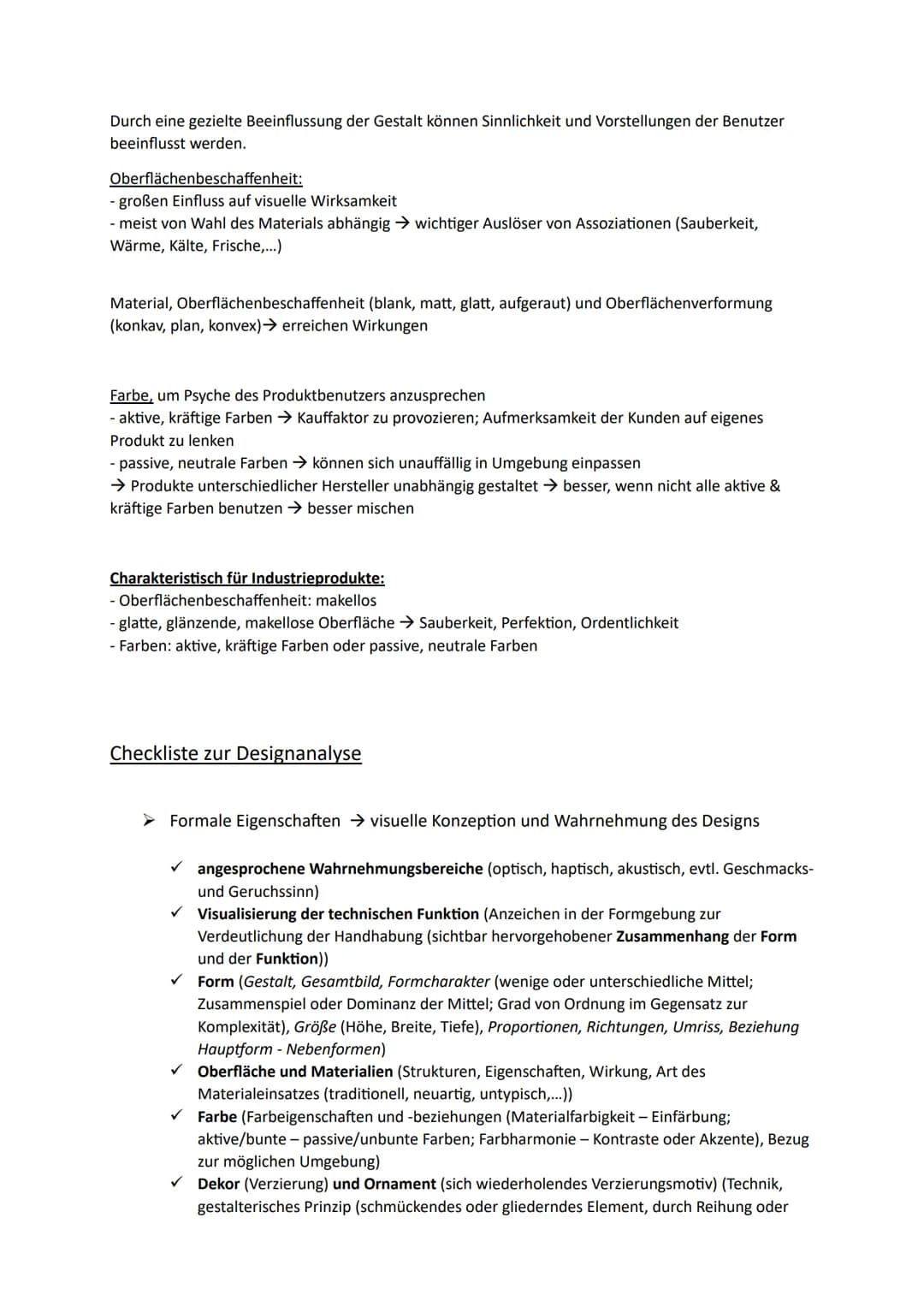# Möglichkeiten und Grenzen einer Design-Analyse

Design = funktionsorientierte Formgebung von industriell hergestellten Gebrauchsgegenständ