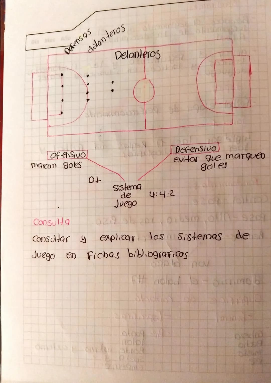 Benchmarks
- Reconoce el reglamento para el
  Jurgamiento de la discipling de
  Futbol

Dia Mes Año
- Aplica el reglamento y los fundamentos