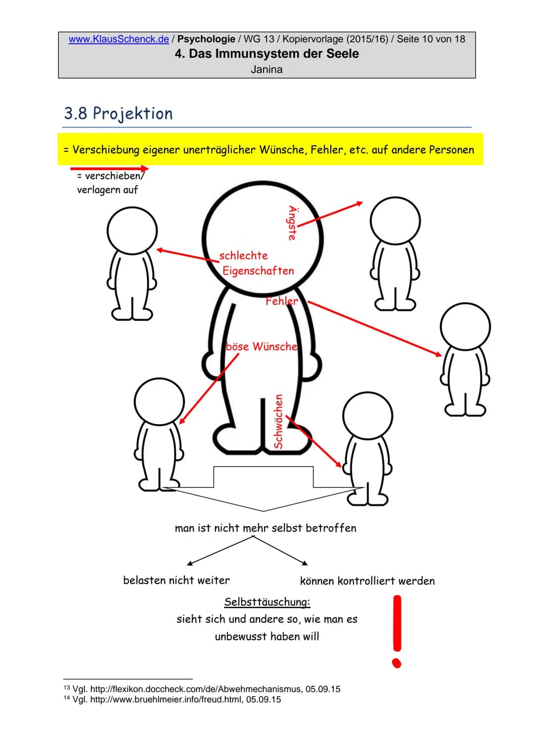 www.KlausSchenck.de / Psychologie / WG 13/Kopiervorlage (2015/16) / Seite 2 von 18

4. Das Immunsystem der Seele

Janina

Inhaltsverzeichnis