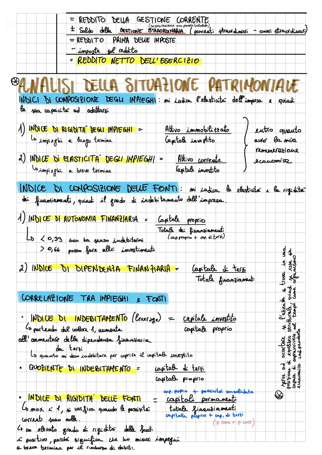 # L'ANALISI DEL BILANCIO

STRUTTURA DEL BILANCIO:
- stato patrimoniale
- conto economico
- mota integrative
- reudiconto finanziario

STATO 