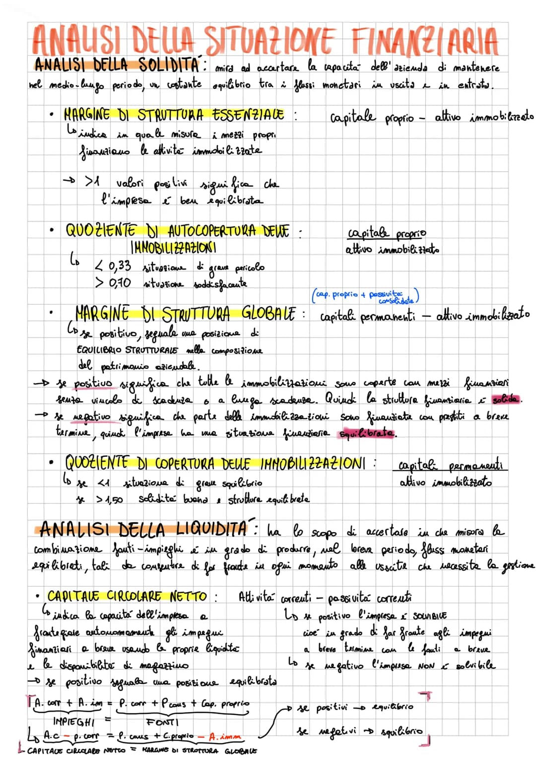 # L'ANALISI DEL BILANCIO

STRUTTURA DEL BILANCIO:
- stato patrimoniale
- conto economico
- mota integrative
- reudiconto finanziario

STATO 