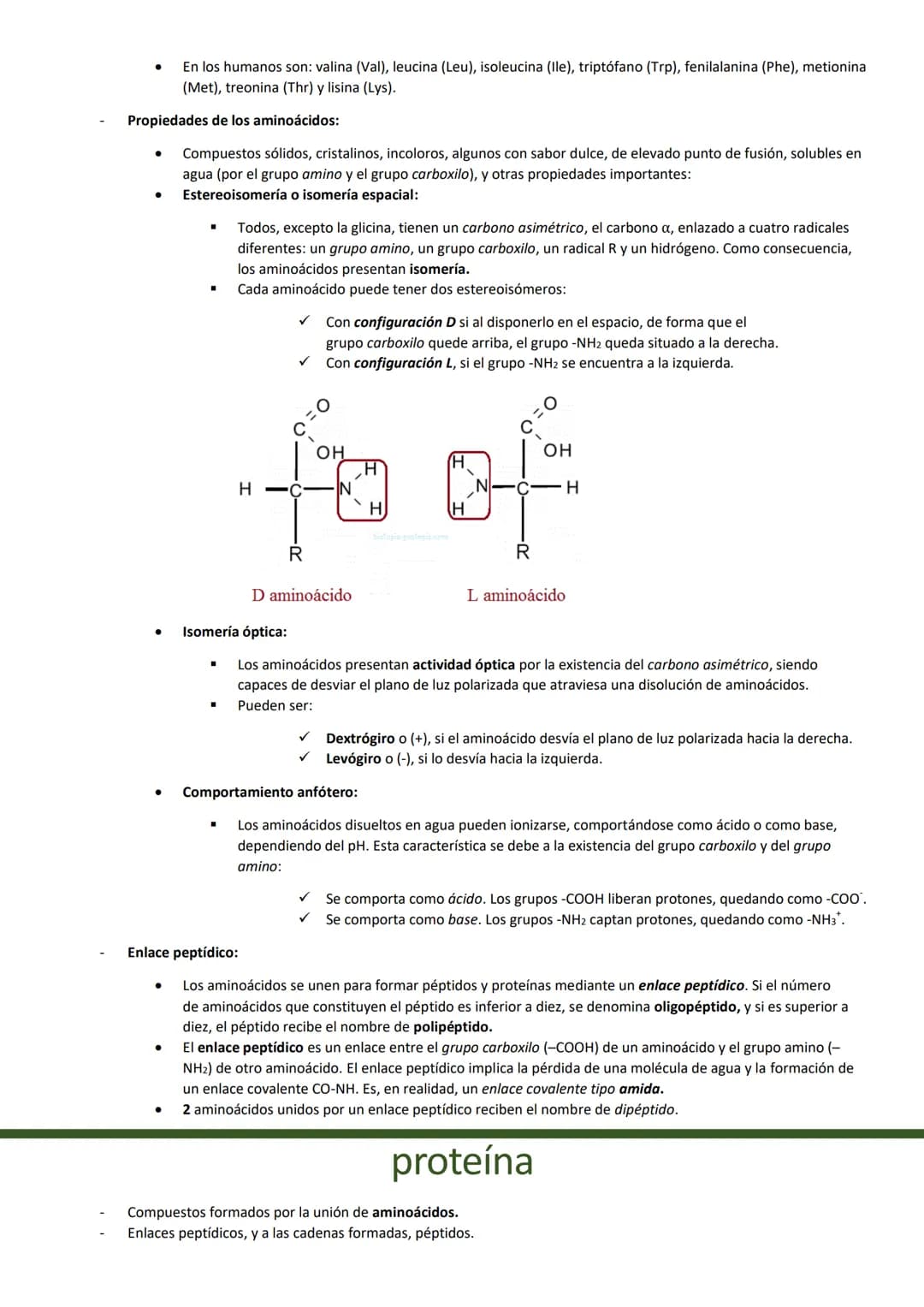 # TEMA 4: PROTEÍNAS

## CARACTERÍSTICAS GENERALES

- Biomoléculas orgánicas más abundantes (50% del peso celular seco)
- Formadas por: C, H,
