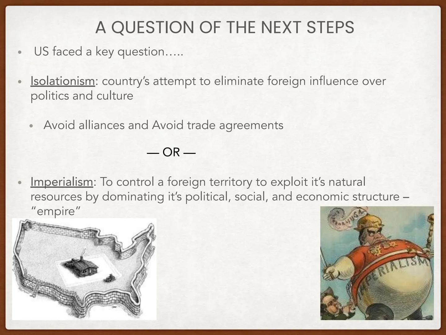 # U.S. IMPERIALISM &
# THE SPANISH-AMERICAN WAR # SPANISH-AMERICAN WAR
(APR 21, 1898 - AUG 13, 1898)

## Key Terms

*   Foreign Policy
*   S
