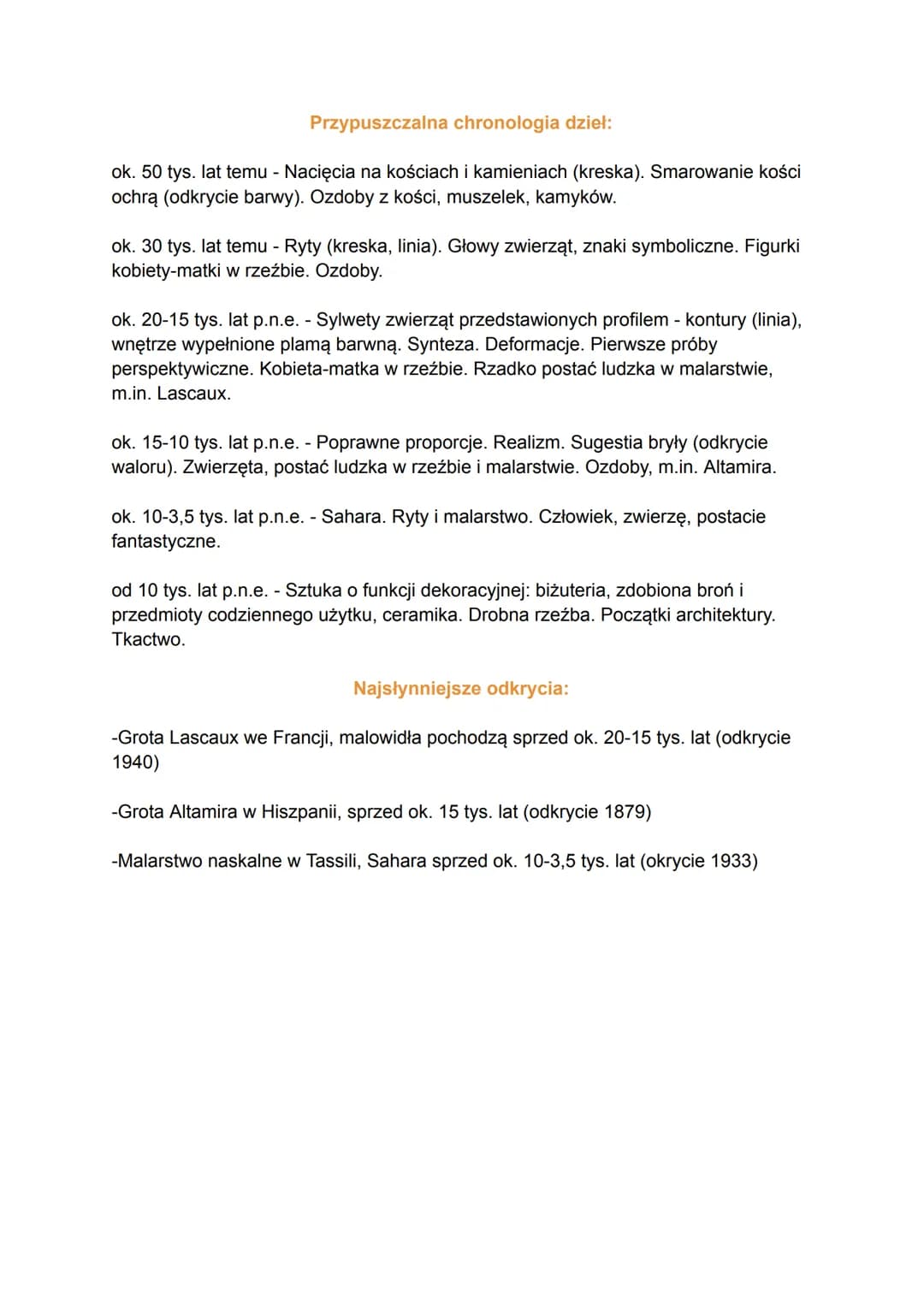# PREHISTORIA

Tradycyjny podział pradziejów:

Człowiek - od ok. miliona lat temu

Na ziemiach polskich około 200 tys. lat p.n.e.

Paleolit 