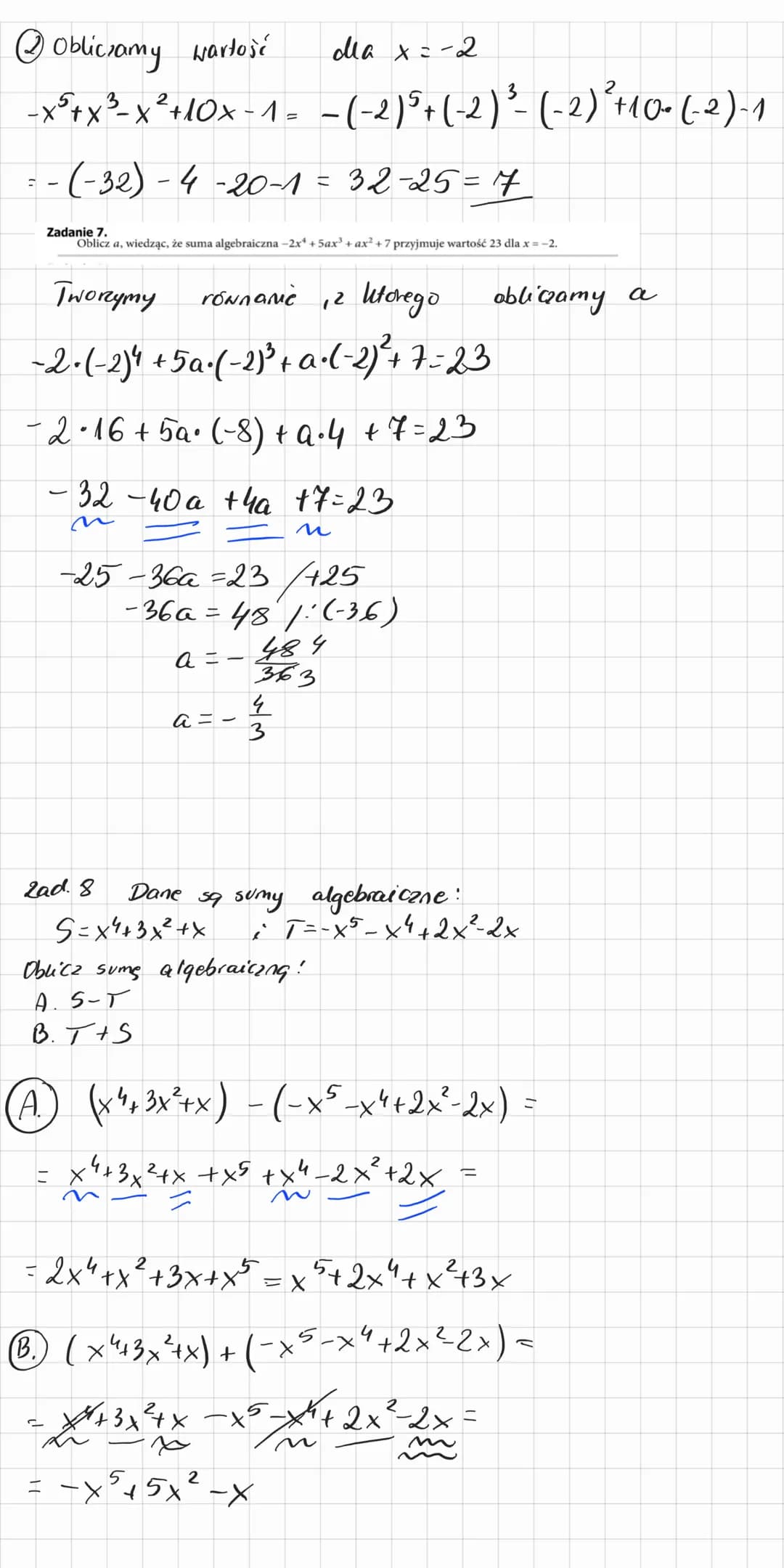 # PRZE KSZTAŁCENIA

# I SUMY ALGEBRAI CINE

Zadanie 1.
Jednomian 3x jest podobny do jednomianu

A. 3y
B-5x
C. 3x²y
D. 7x

WYRAZY PODOBNE - t