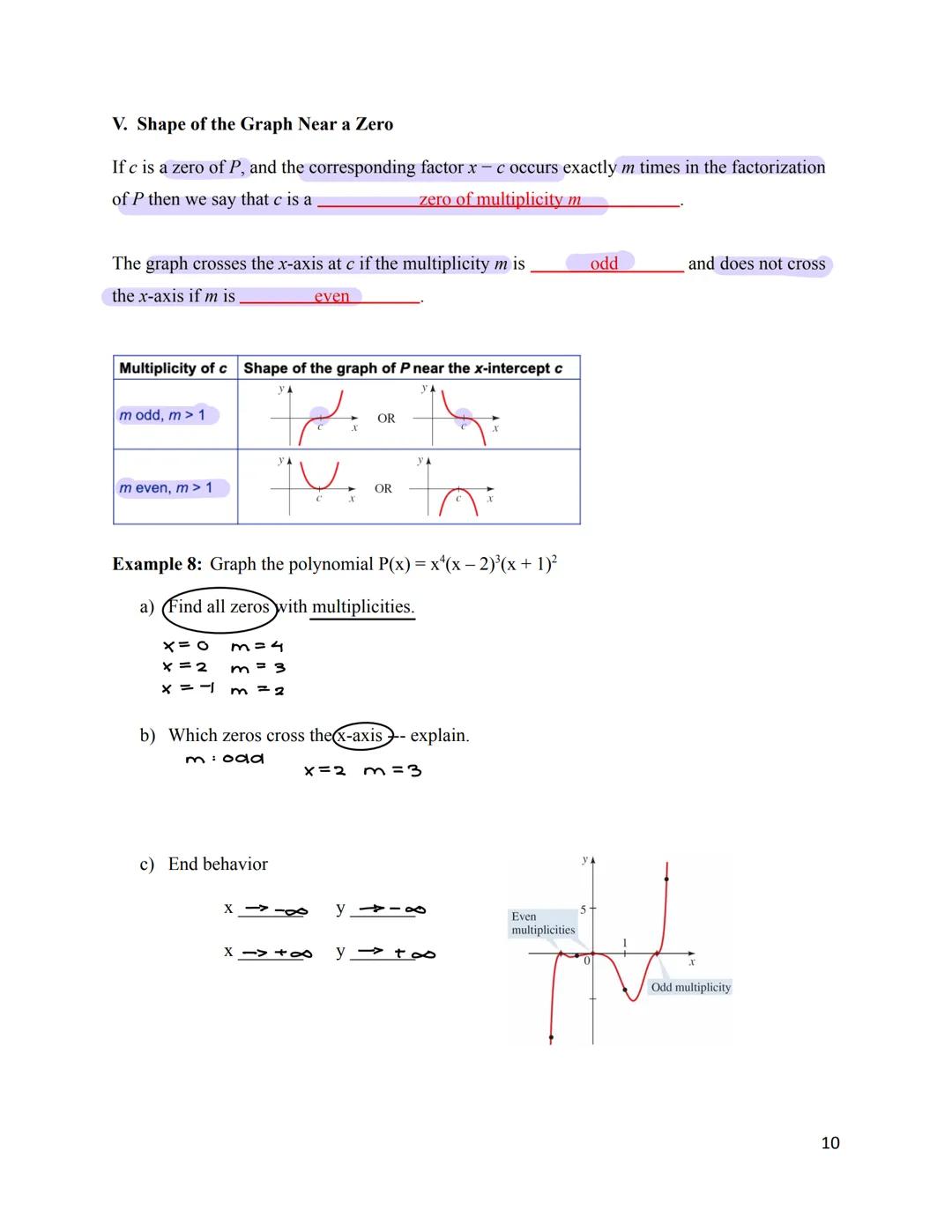 3.2 Polynomial Functions and Their Graphs

I. Polynomial Functions

A polynomial function of degree $n$ is a function of the form

$P(x) = a