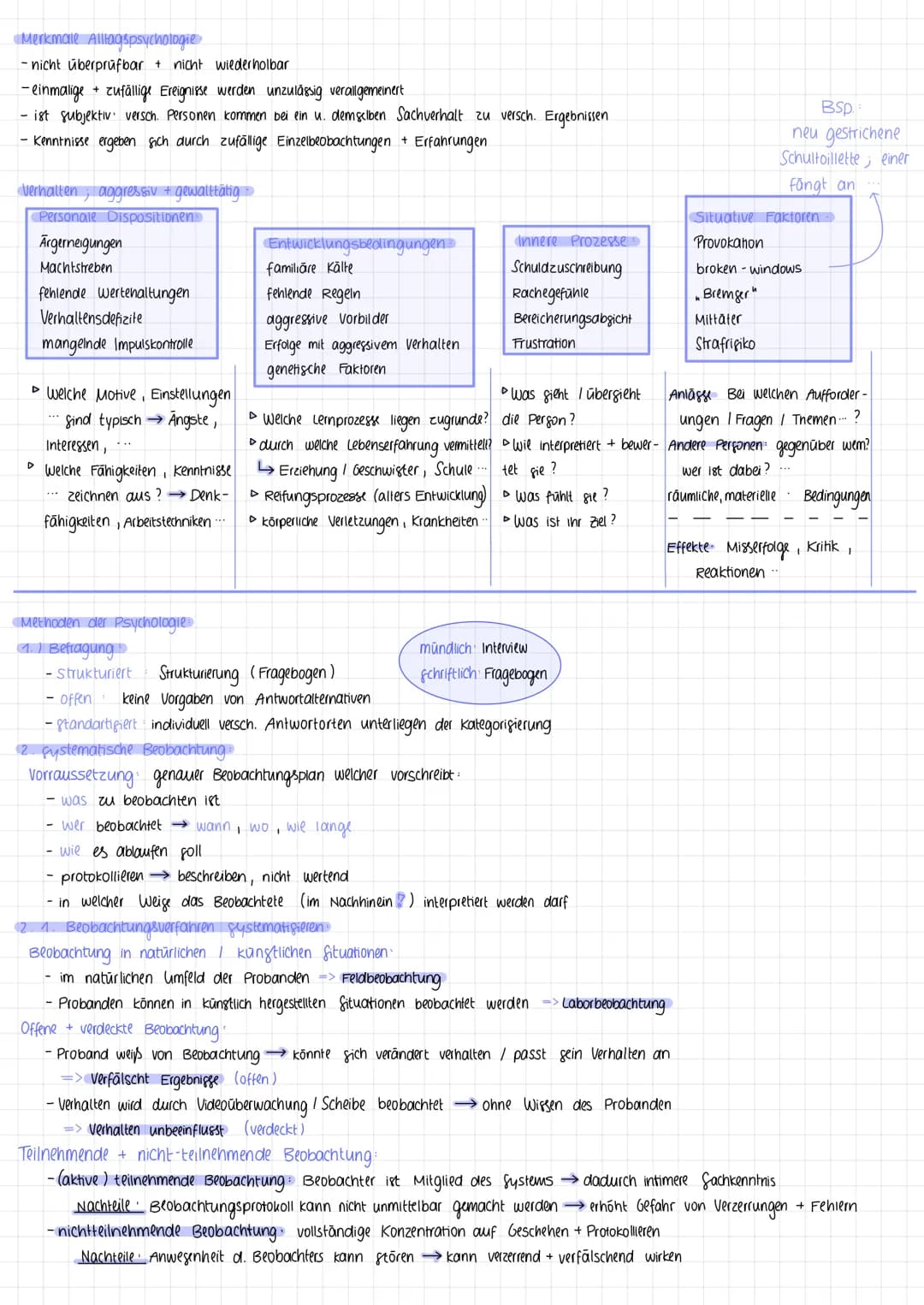 # psychologie

Def Psychologie
empirische Wissenschaft von bewussten u. unbewussten psychischen Vorgängen, vom Erleben und Verhalten d. Mens