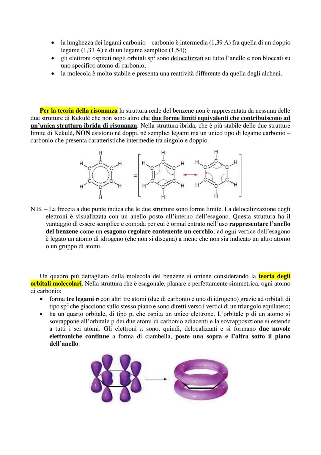 # Benzene e areni

Il benzene, C6H6, è il capostipite di una ampia classe di idrocarburi, eccezionalmente stabili, detti
"aromatici". Il nom
