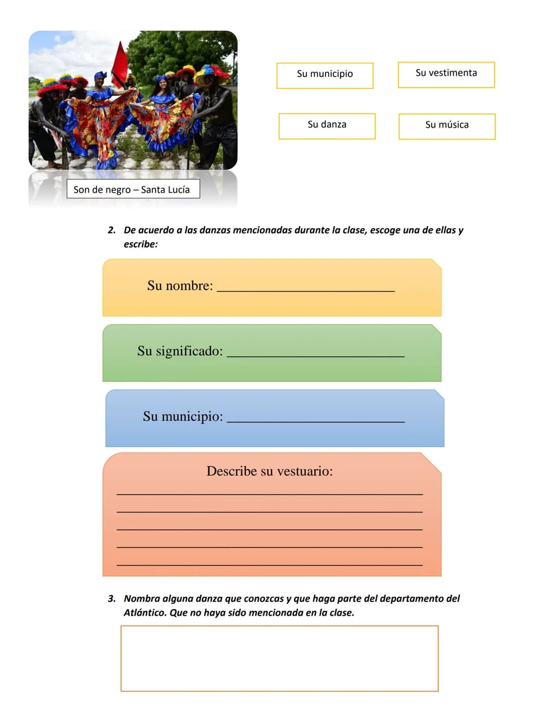 # Taller: Danzas, mitos y leyendas del departamento del
atlántico

Nombre: _______________ Grado: _______________

Fecha: _______________

P