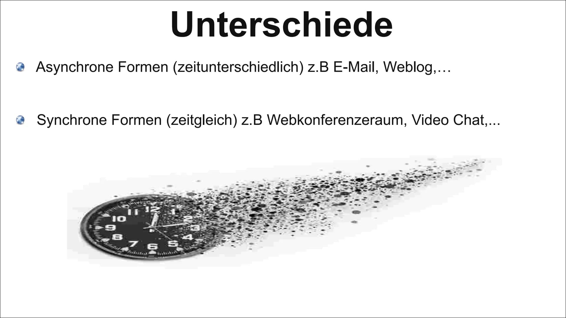 # Kommunikation im Internet # Inhaltsverzeichnis

*   Unterschiede der Kommunikation im Internet

*   Arten der Kommunikation im Internet

*