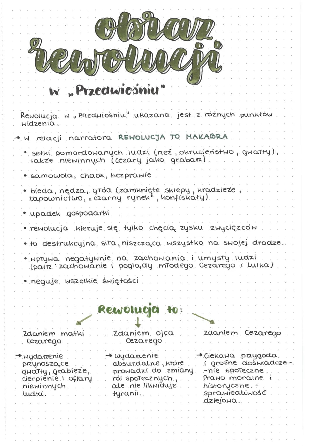 # obrar
rewolucji

W „Przedwiośniu”

Rewolucja. W Preawiośniu" ukazana jest z różnych punktów
widzenia..

→w relacji narratora REWOLUCJA TO 