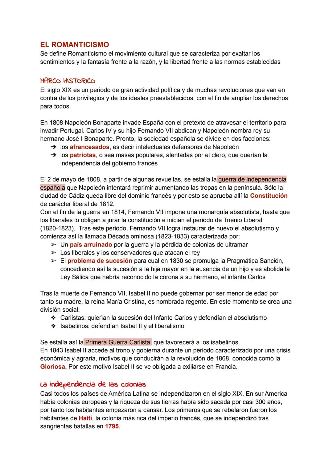 # EL ROMANTICISMO

Se define Romanticismo el movimiento cultural que se caracteriza por exaltar los
sentimientos y la fantasía frente a la r