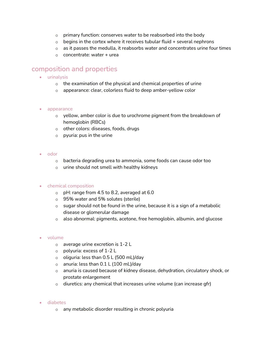 chapter 23: urinary

functions
*   organs
    *   two kidneys + two ureters + urinary bladder + urethra
    *   kidneys > ureters > bladders