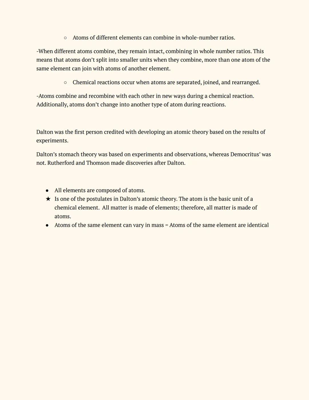 # The Atom Theory

Notes

Introduction: The atom is the basic unit of a chemical element. All matter is made of
elements; therefore, all mat