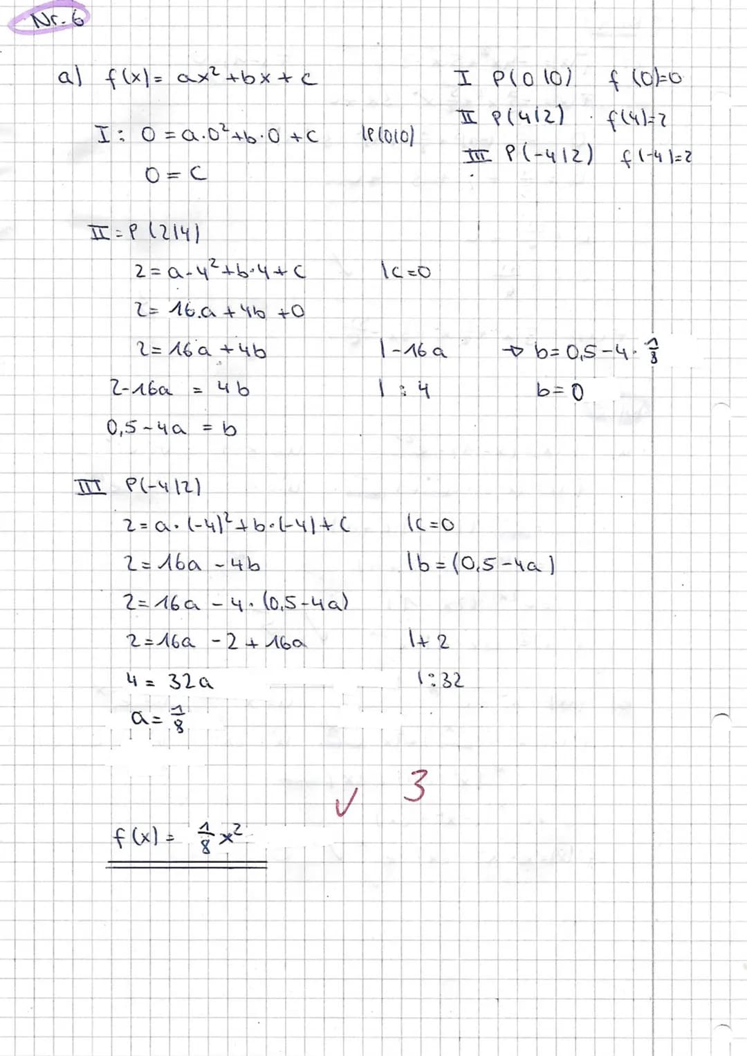 # 1. Matheklausur Q1
Analysis II 26.10.2021

Aufgabe 1:
Bestimmen Sie die Stammfunktionen F für folgende Funktionen f!
a) $f(x) = -x^2+x+6$ 