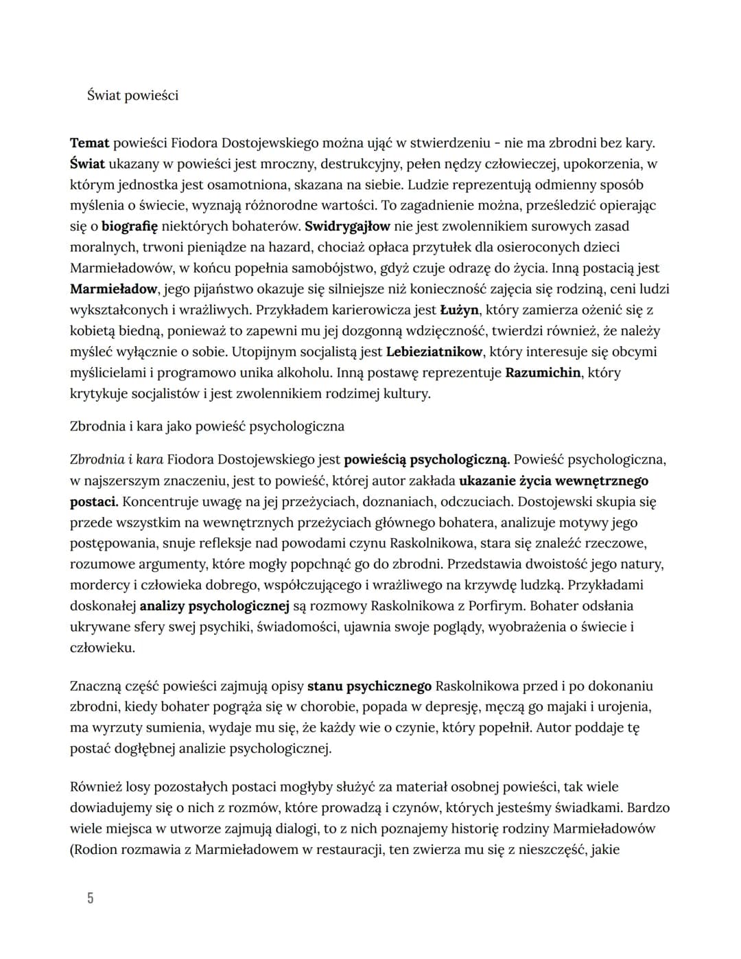 # ZBRODNIA I KARA
Fiodor Dostojewski

rodzaj literacki: epika

gatunek literacki: powieść psychologiczna

## CZAS I MIEJSCE AKCJI

Akcja roz