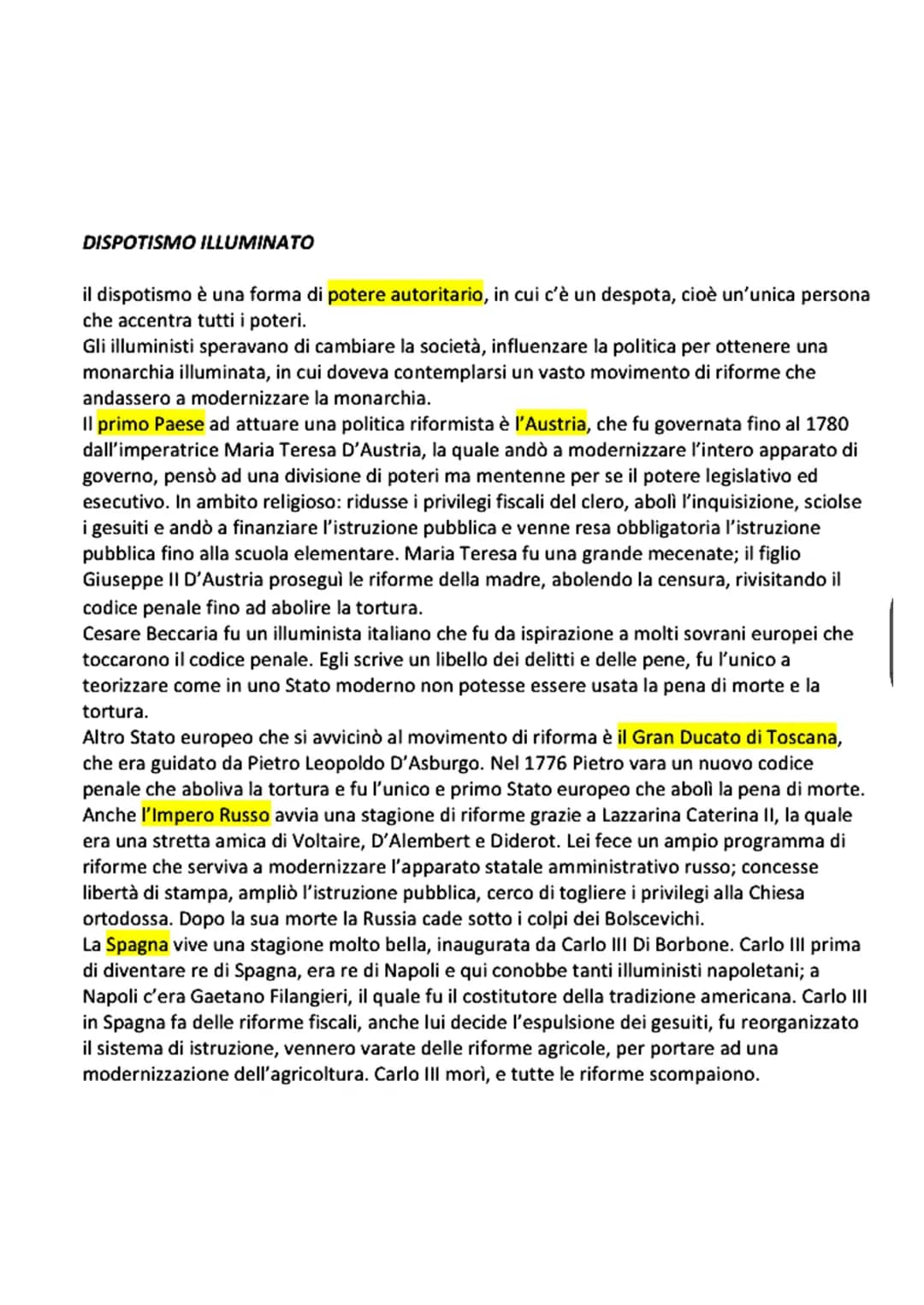 # DISPOTISMO ILLUMINATO

il dispotismo è una forma di potere autoritario, in cui c'è un despota, cioè un'unica persona
che accentra tutti i 