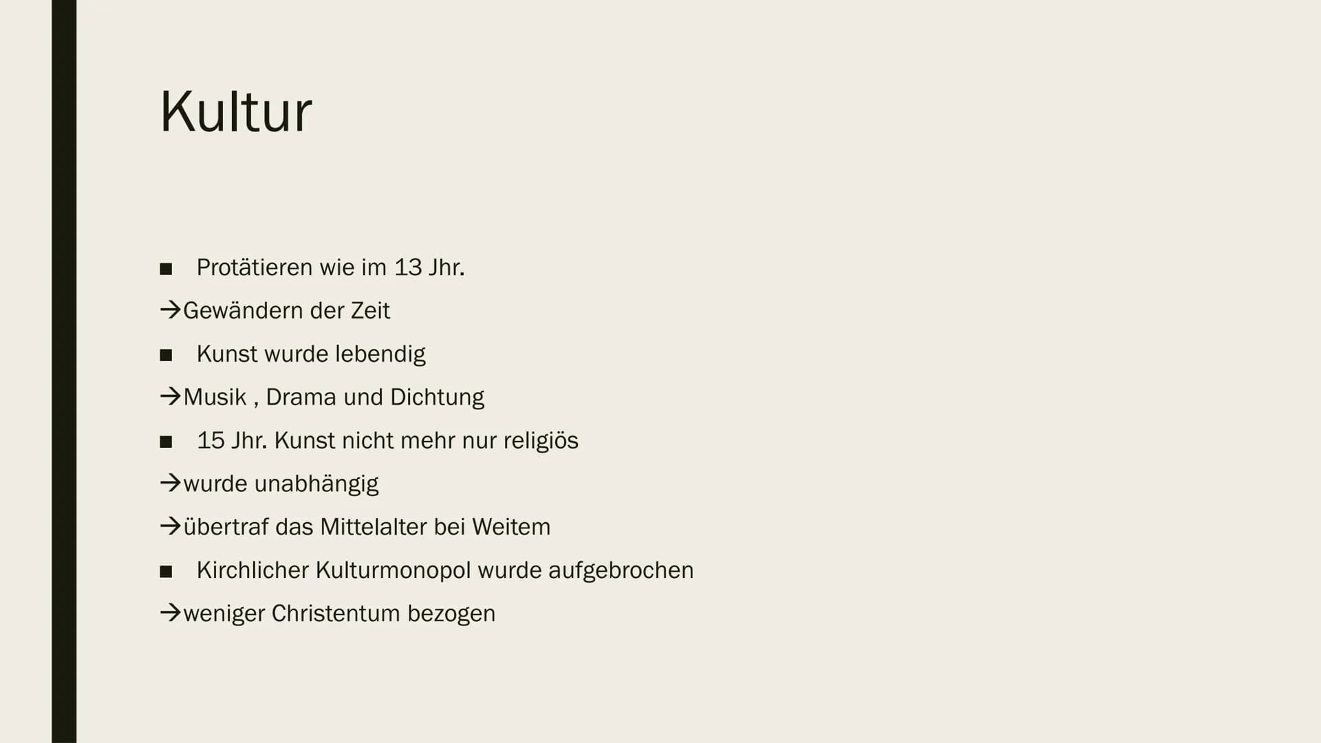 RENAISSANCE,
HUMANISMUS UND DAS
NEUE WELTBILD Renaissance

- Wiedergeburt der Antike
- Übergang von Mittelalter zur Neuzeit (1400 bis ca. 16