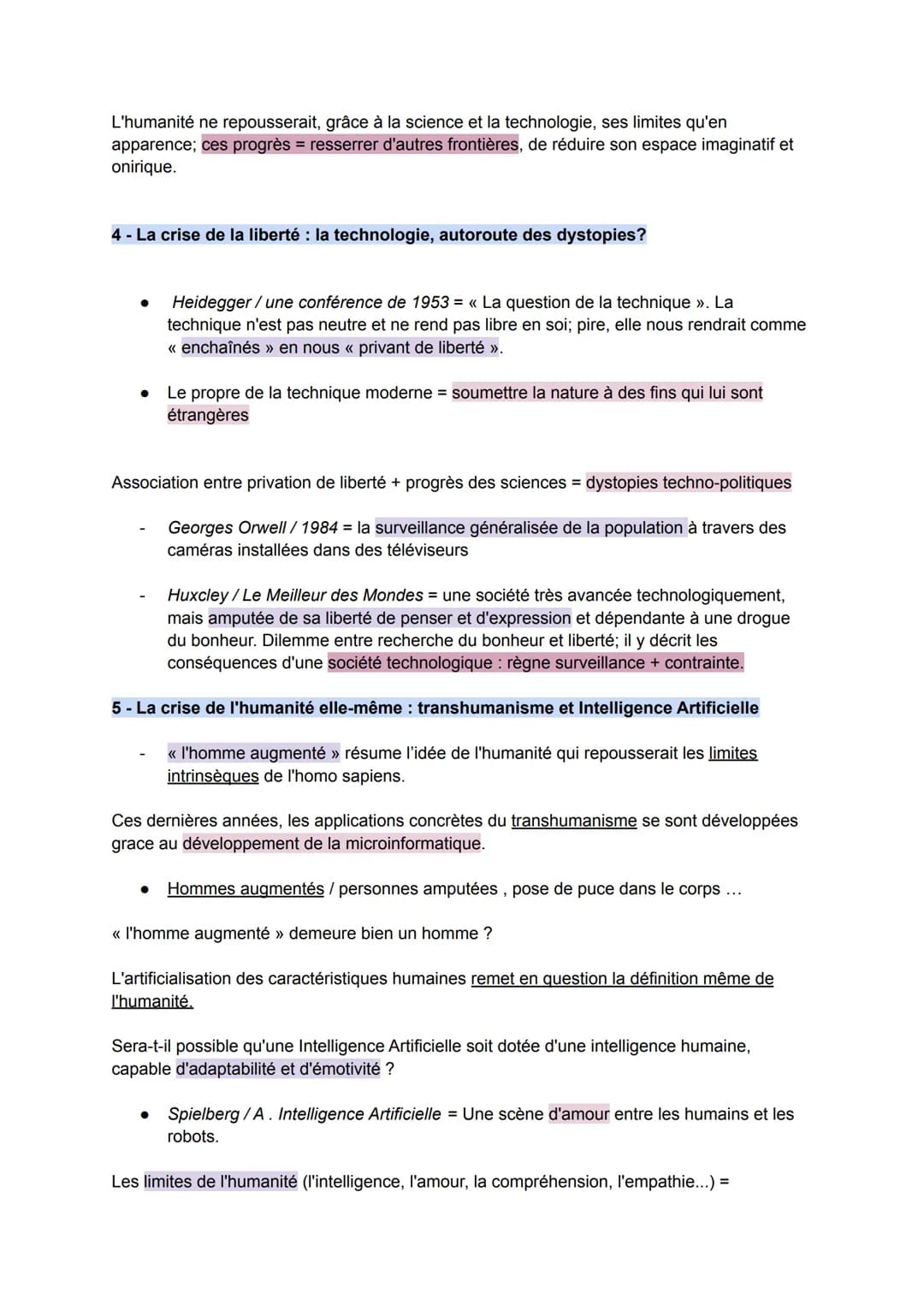 LHUMAIN ET SES LIMITES

<<<< L'humain et ses limites >>> pose la question de «l'extension des capacités humaines liée à la
technique >> :

-