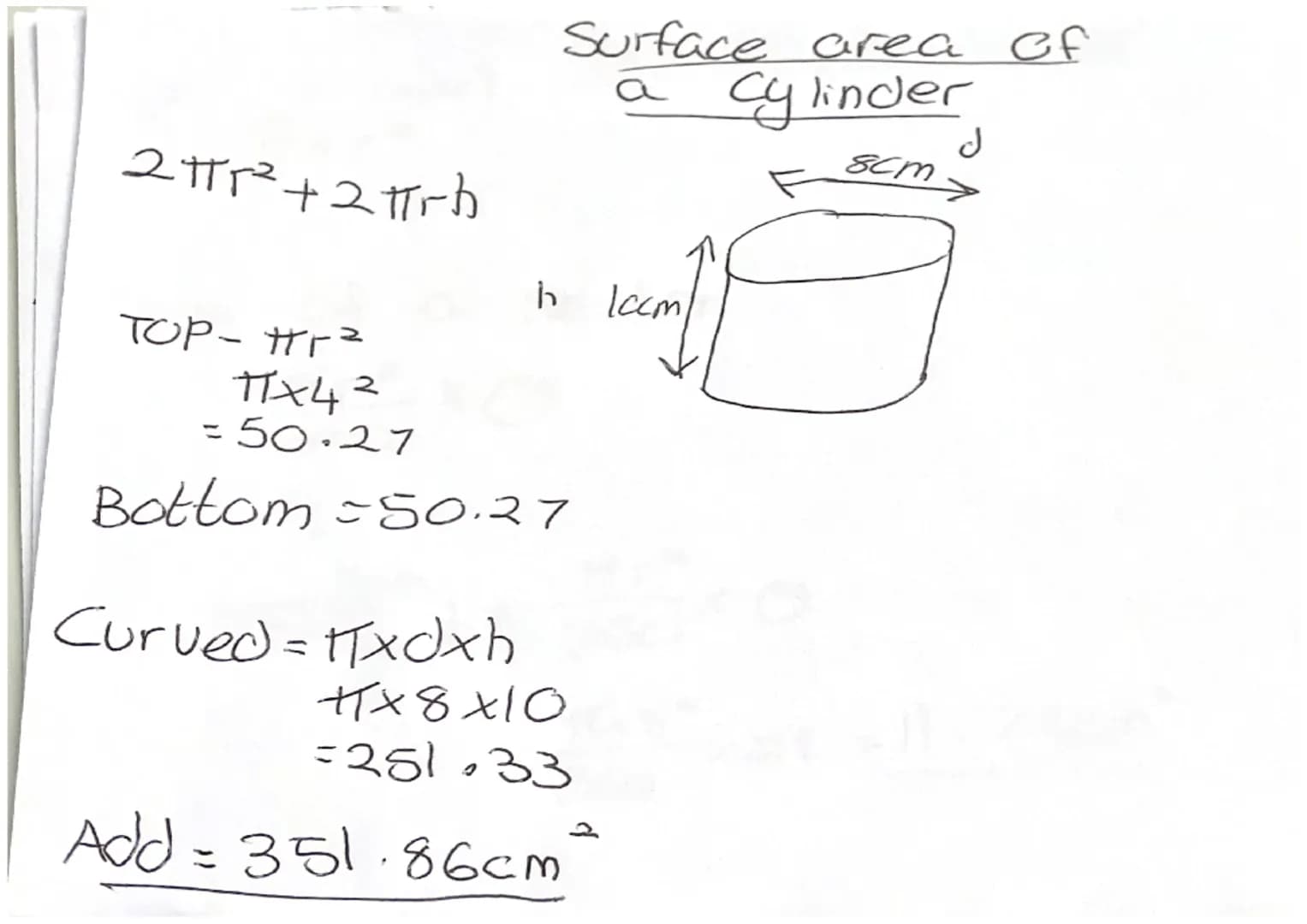 # Parts of a circle

Radius

Diameter

Circumference

chord

Arc

Tangent

Segment

Sector ```markdown
# Pressure

![F/P/A]

Pressure = Forc