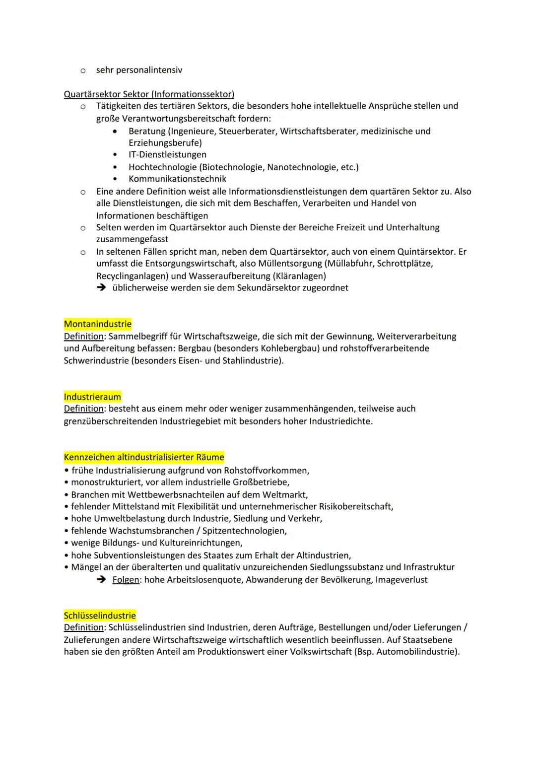 # Industrie / Wirtschaft im Wandel - Lernzettel

Strukturwandel

... ist die mit der marktwirtschaftlichen Dynamik verbundenen, mehr oder we