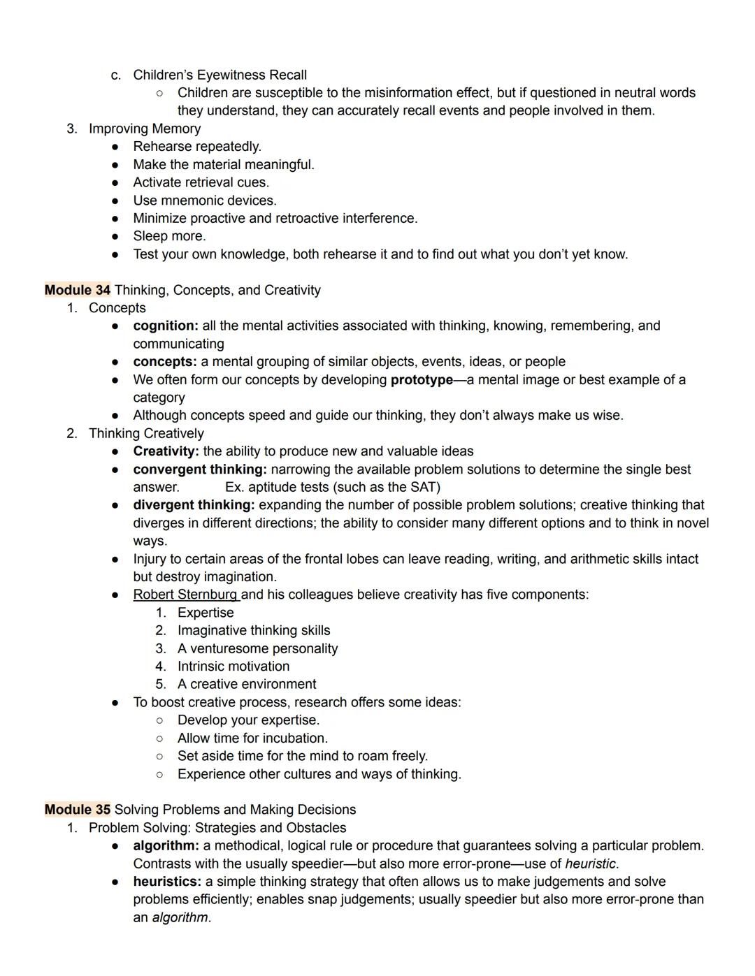 
<p>In Module 31, we learn about the three step memory process and how memories are studied and encoded. This module introduces the concept 