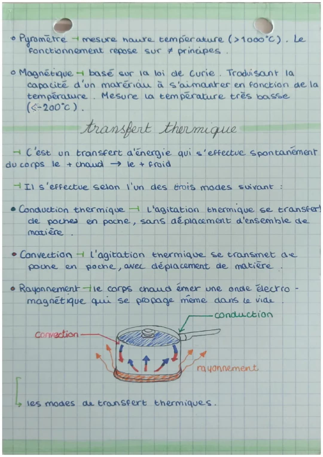 part I

energie interne
chaph

la température

- Système international (SI) → Kelvin

-Unire usuelle degre Celsius

$°C → K : K= °C +273$
$K