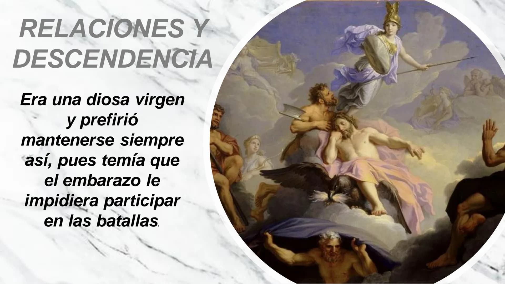 # ATENEA

DIOSA GRIEGA X

Αθήνα

Inteligencia divina o épica

Diosa de la guerra
y la estrategia en
combate.

De la sabiduría, la
habilidad,