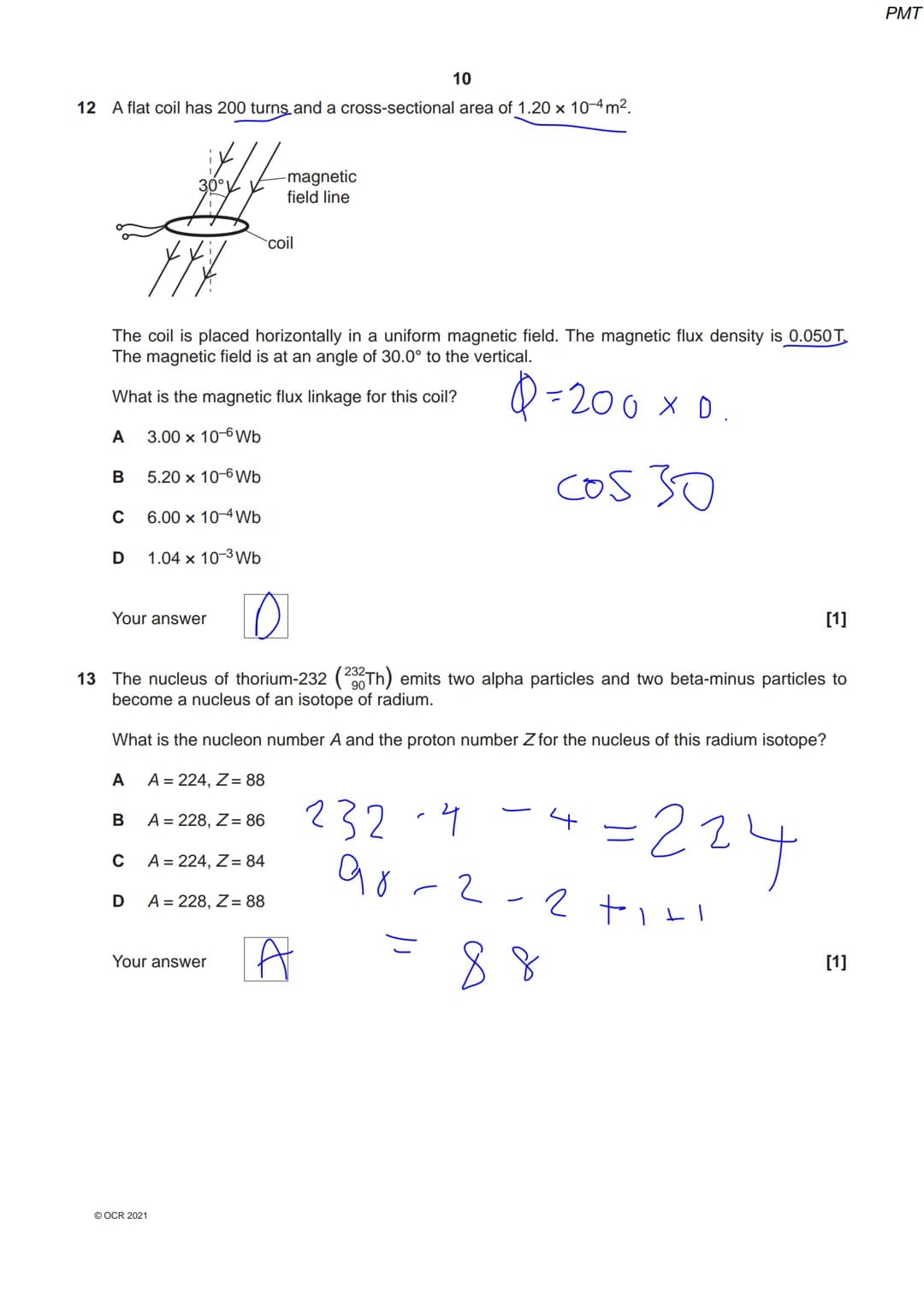 # OCR
Oxford Cambridge and RSA

# Thursday 14 October 2021 - Morning

# A Level Physics A

# H556/02 Exploring physics
Time allowed: 2 hours
