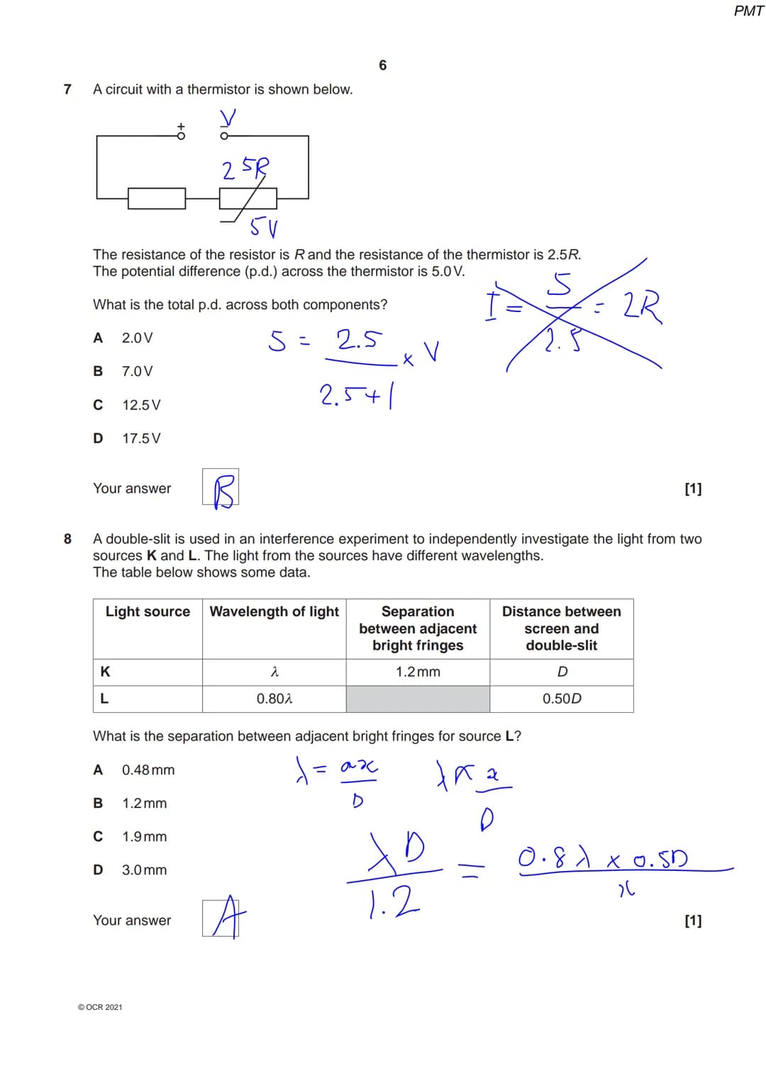# OCR
Oxford Cambridge and RSA

# Thursday 14 October 2021 - Morning

# A Level Physics A

# H556/02 Exploring physics
Time allowed: 2 hours