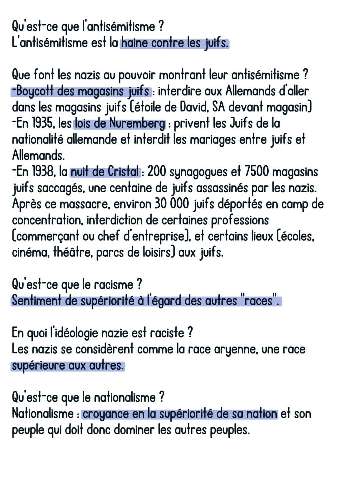 # Histoire
@avoirsonbrevet

Allemagne nazie avec Hitler

1. Les causes de l'arrivée au pouvoir des nazis : les crises des
années 1930

Quell