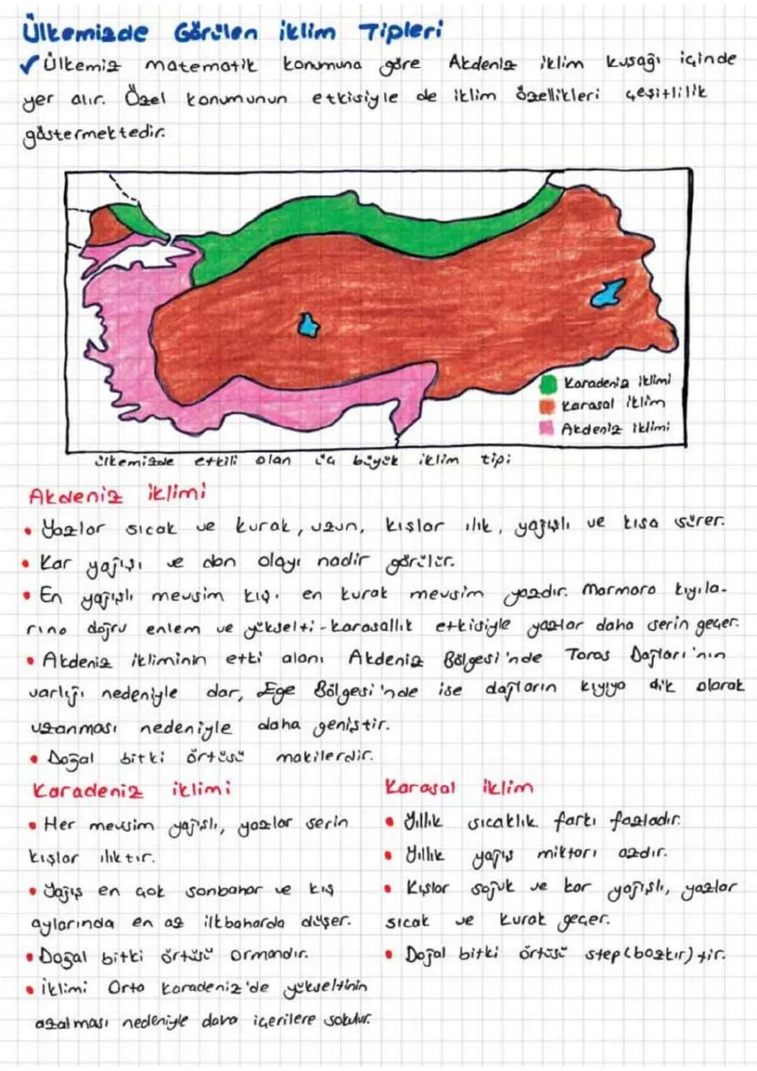 # TÜRKİYE'DE İKLİM

*Ülkemizde iklim elemanlarını ve iklim tiplerinin genel özellik-
lerini belirleyen başlıca faktörler;

Matematiksel konu