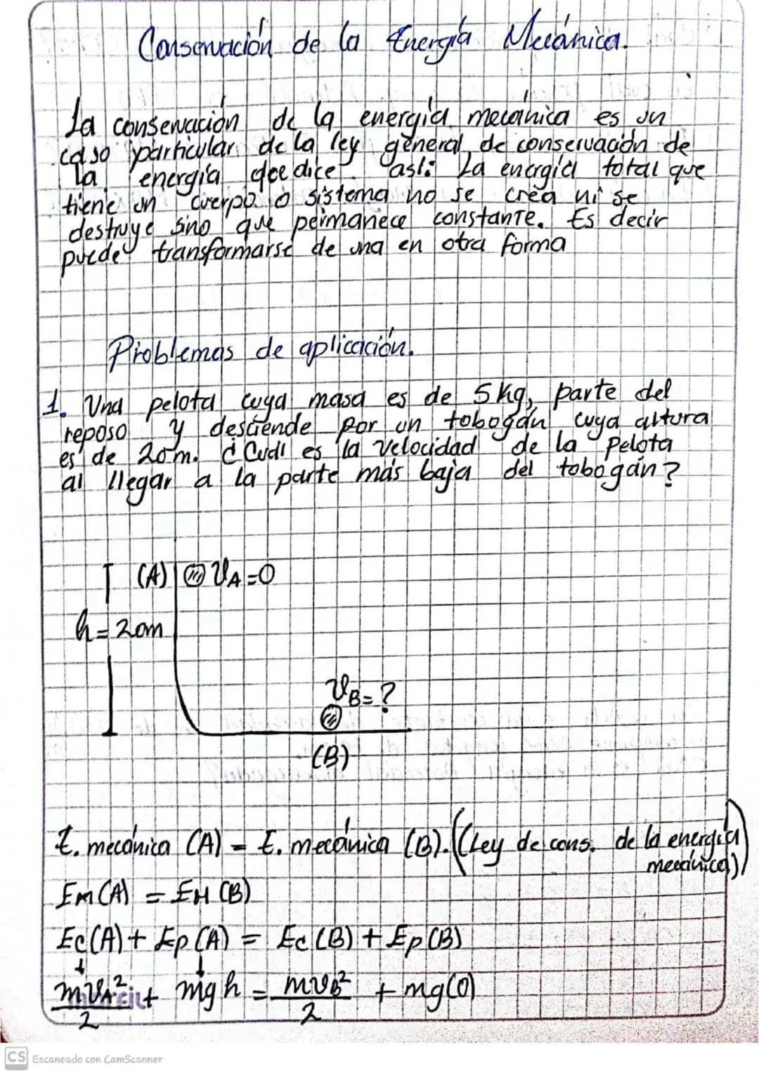 # Consoncación de la Energia Mecánica.

La consenación de la energia mecanica es un
caso particular de la ley general de conservación de
La 