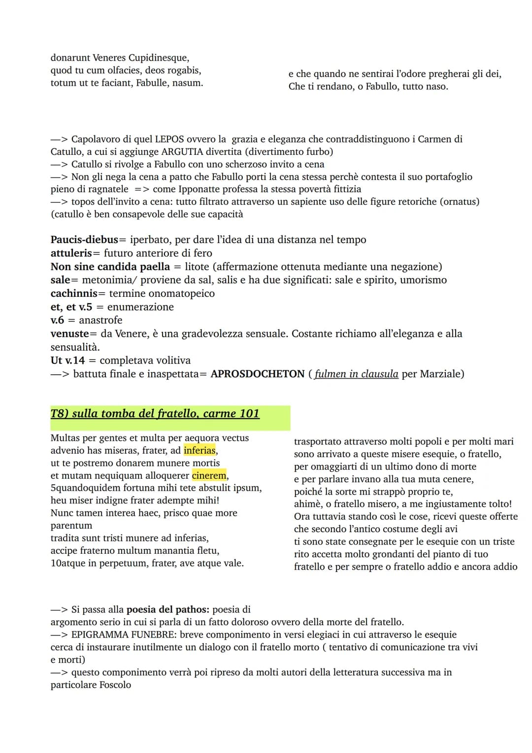 # CATULLO

GENERE: lirica, trattato anche dai poeti neoteroi inspirandosi ai modelli greci.

O Dalla poetica alessandrina di Callimaco (V-II