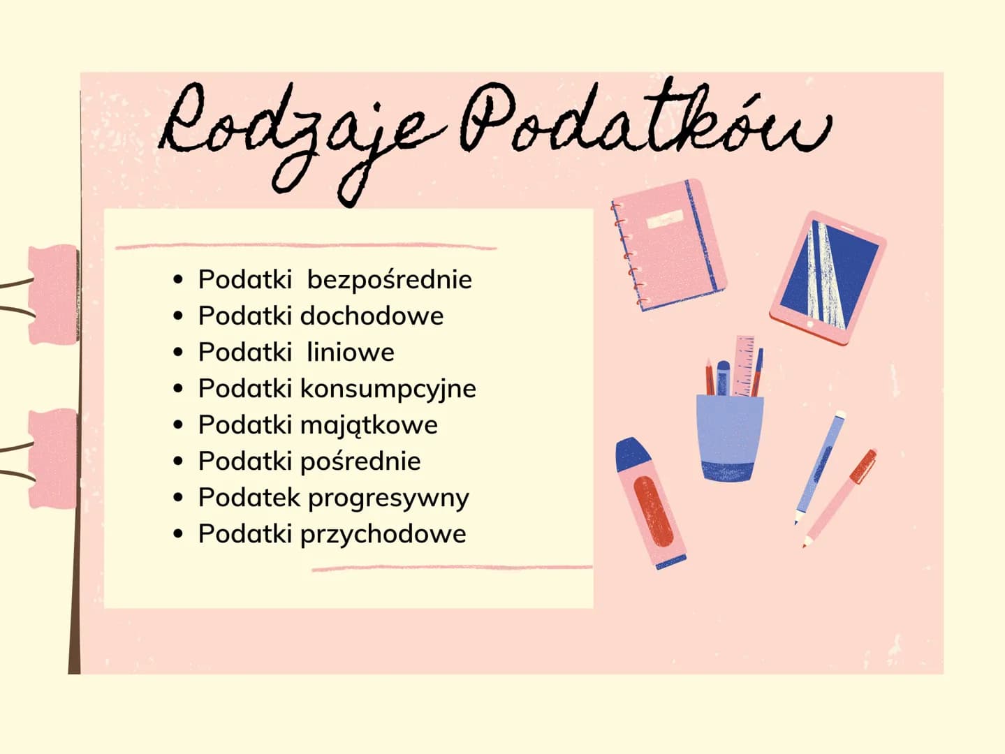 Podatki Podatek - przymusowe świadczenie
pieniężne o charakterze ogólnym,
bezzwrotnym, nieodpłatnym pobierane przez
państwo lub inny związek
