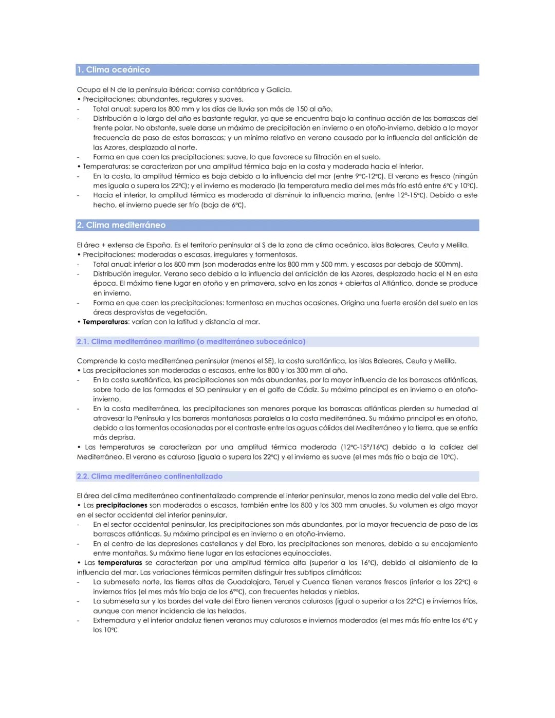 TEMA 3. EL CLIMA
INTRODUCCIÓN
Los climas de España se caracterizan por su diversidad. El estudio del clima supone el conocimiento de los est