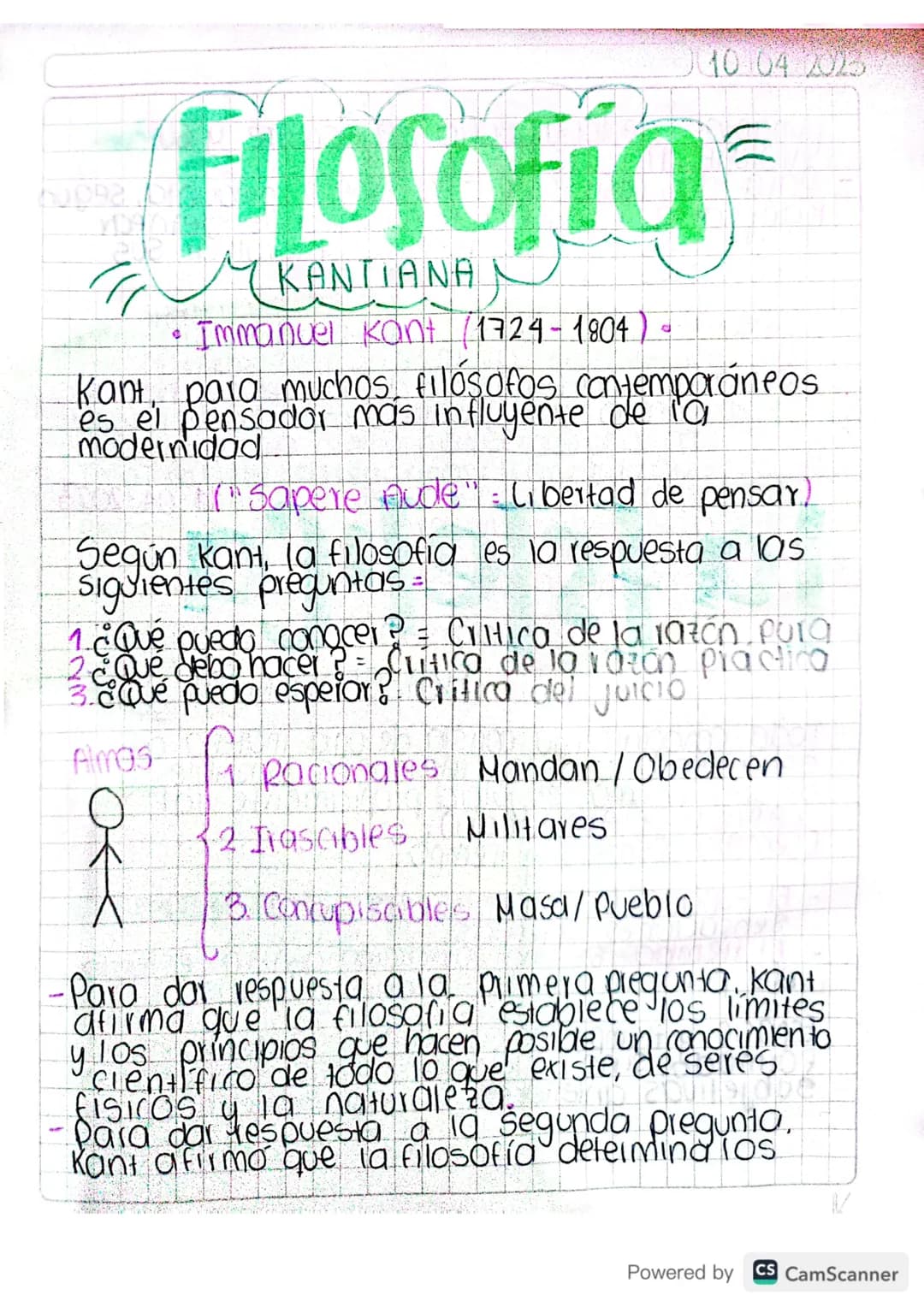 # Filosofia

MKANTIANA

• Immanuel Kant (1724-1804)。

10.04 2025

Kant, para muchos, filosofos contemporáneos
es el pensador mas influyente 