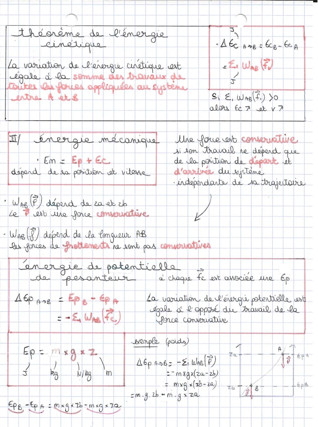 # L'énergie

I

J

énergie cinétique

- $Ec = \frac{1}{2} m x v^2$

$kg$ $m/s$

* Une forie est constante si
sa direction sens, valeur ve
ch