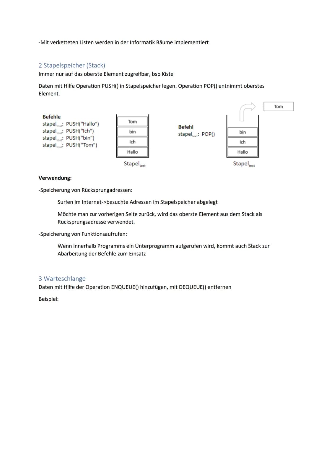 Dynamische Datenstrukturen

1 Verkettete Liste

1. Elemente und Darstellung

-bestehen aus einem Anker und Knoten

-Anker enthält Verweis au