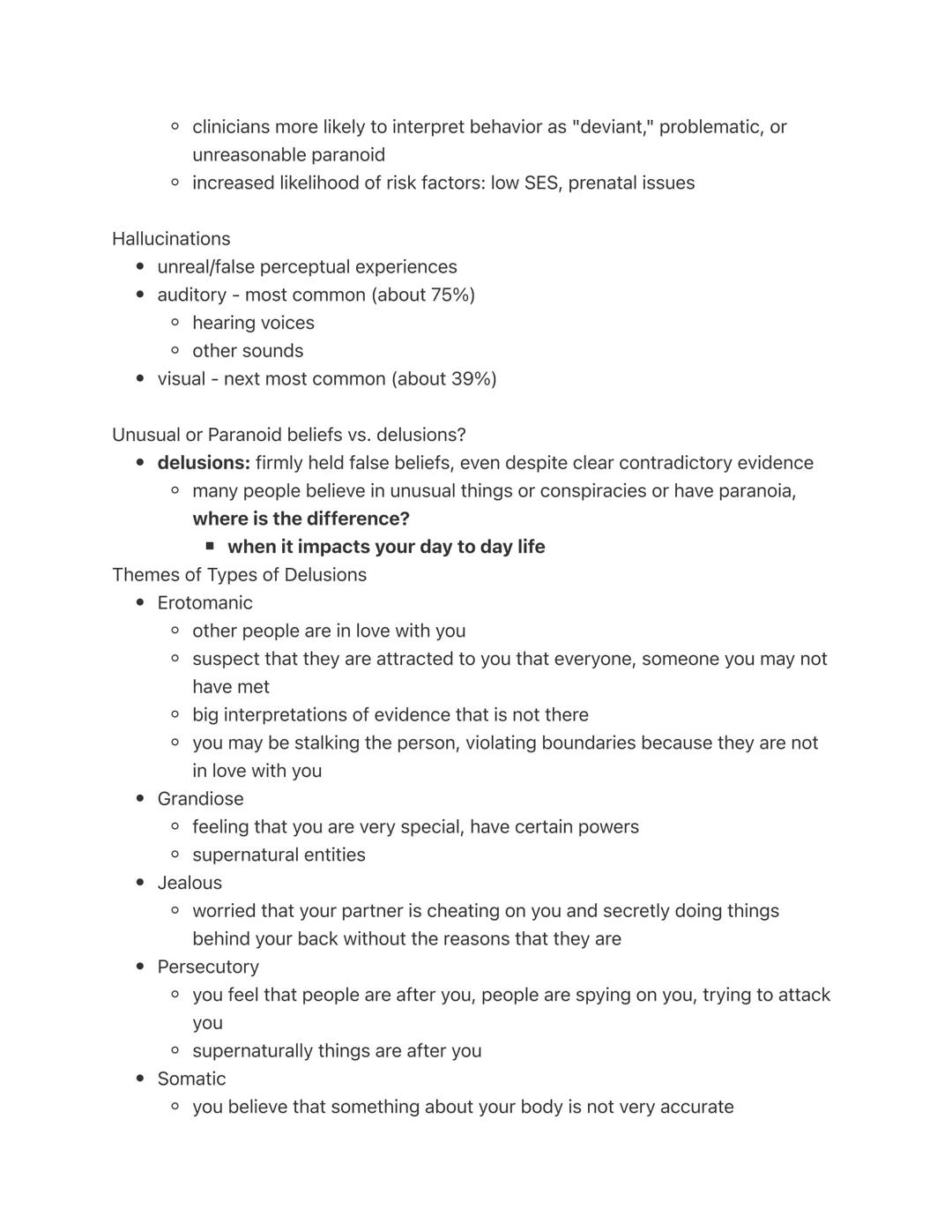 # Schizophrenia and Psychosis

Schizophrenia and Stigma
*   violence
    *   people with schizophrenia much more likely to be victims of vio