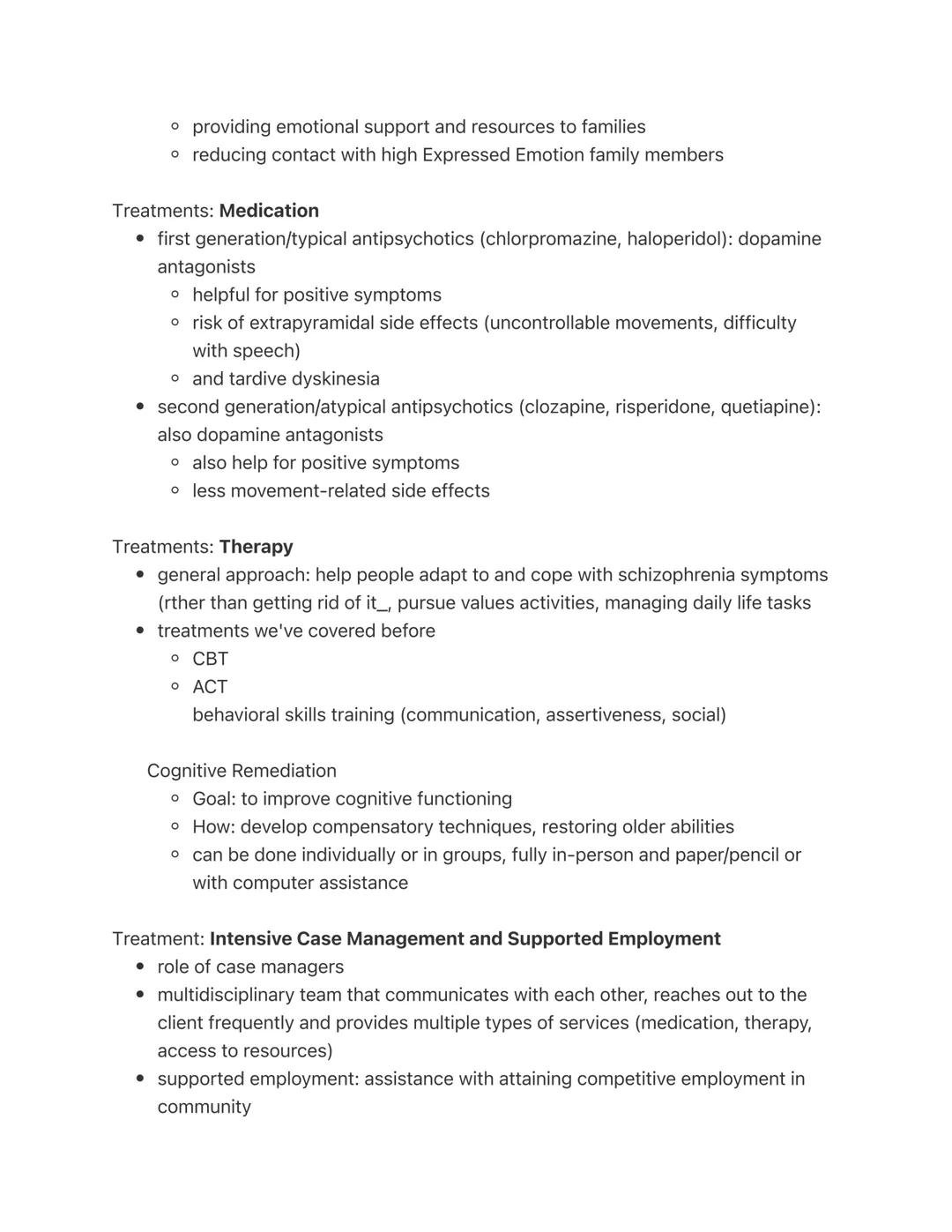 # Schizophrenia and Psychosis

Schizophrenia and Stigma
*   violence
    *   people with schizophrenia much more likely to be victims of vio